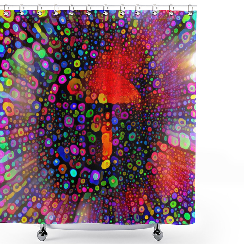 Personality  Abstract Mushroom Art. 3D Rendering Shower Curtains