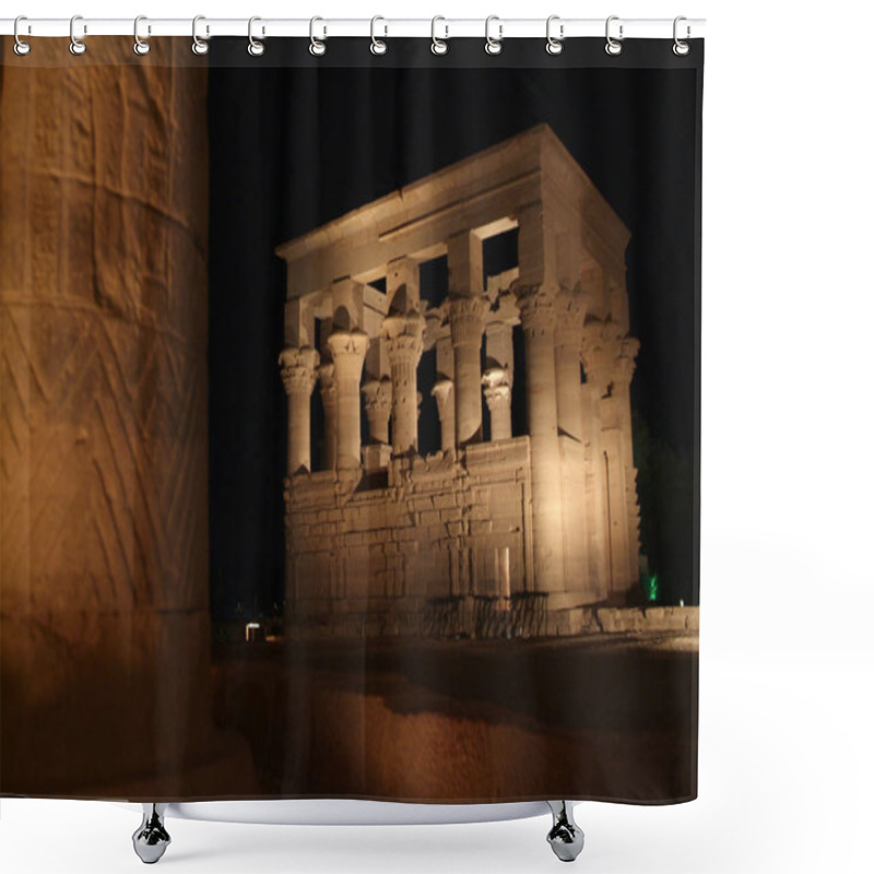 Personality  Egypt Temple Of Philae Shower Curtains