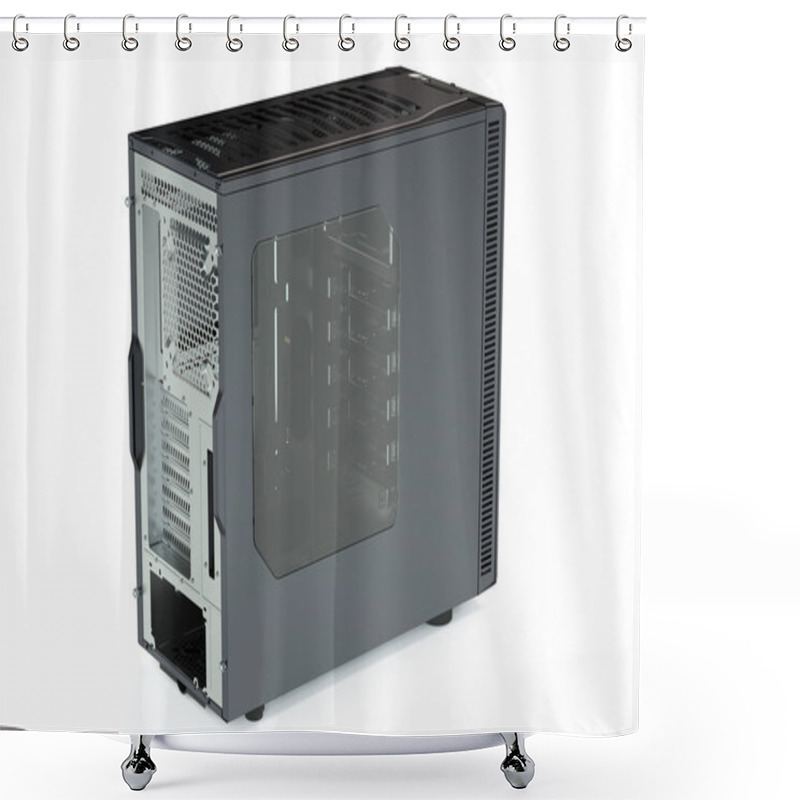 Personality  Computer System Unit Back Viev Shower Curtains