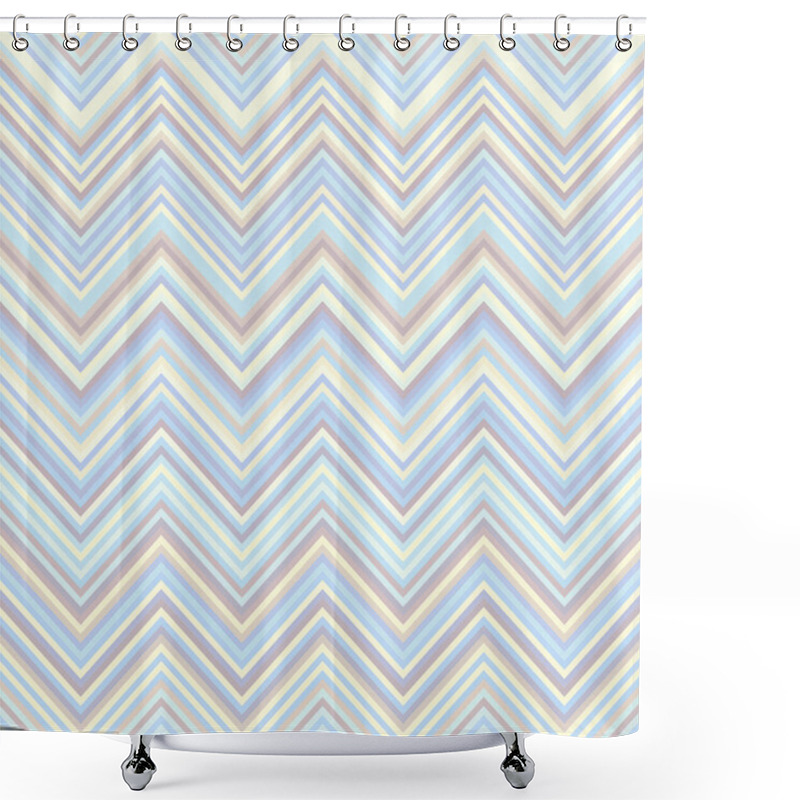 Personality  Seamless Vector Pattern. Geometric Chevron Background With Thin Lines. Shower Curtains