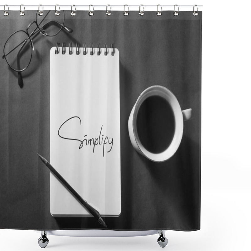 Personality  Simplify, Motivational Business Words Quotes Concept Shower Curtains