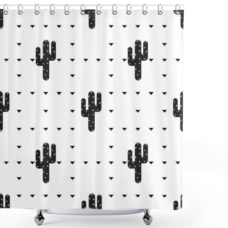 Personality  Succulent And Cactus Pattern Shower Curtains