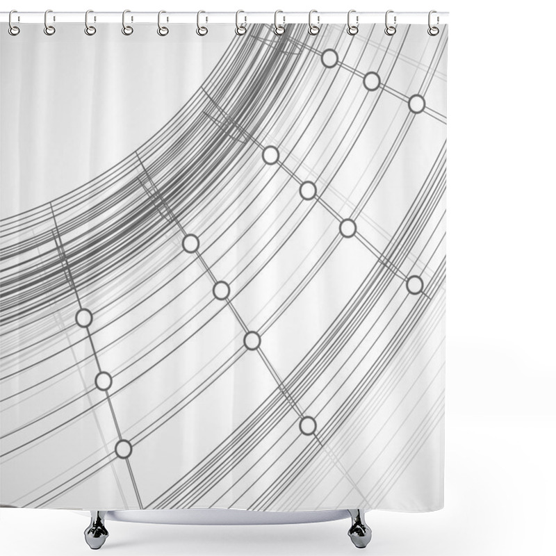 Personality  Abstract Technology Background Shower Curtains