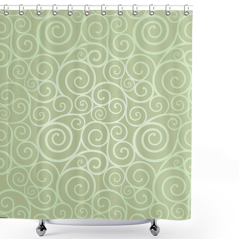 Personality  Elegant Swirl Seamless Composition Shower Curtains