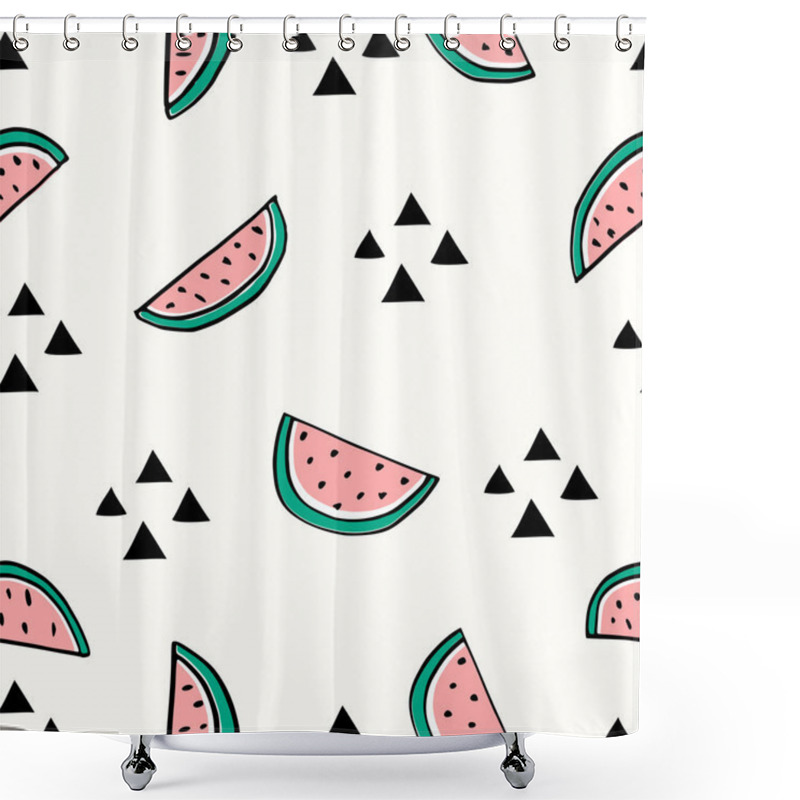 Personality  Seamless Watermelon Pattern Shower Curtains