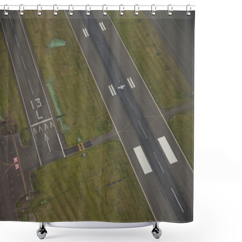 Personality  Two Runways - Aerial Shower Curtains