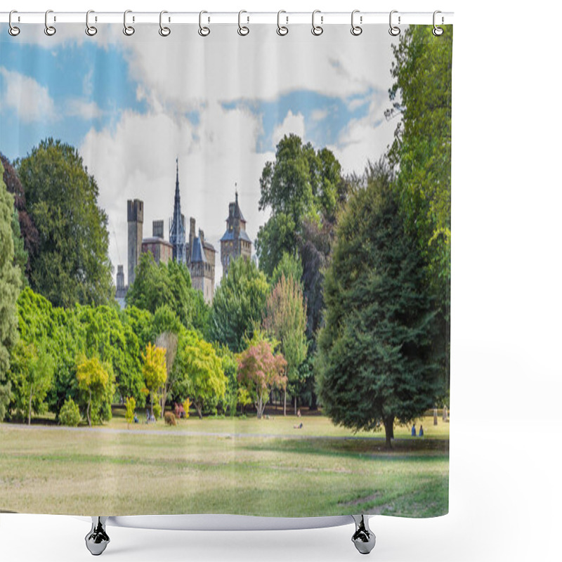 Personality  Castle Of Cardiff, Wales, UK Shower Curtains