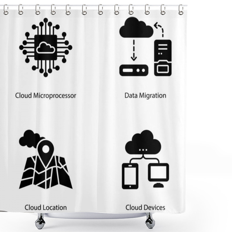 Personality  Here Is A Set Of Cloud Computing Solid Designs, Having Exhilarating Visuals Thats Are Easily Editable And Modify As Per Your Project Needs. Select And Download It ! Shower Curtains