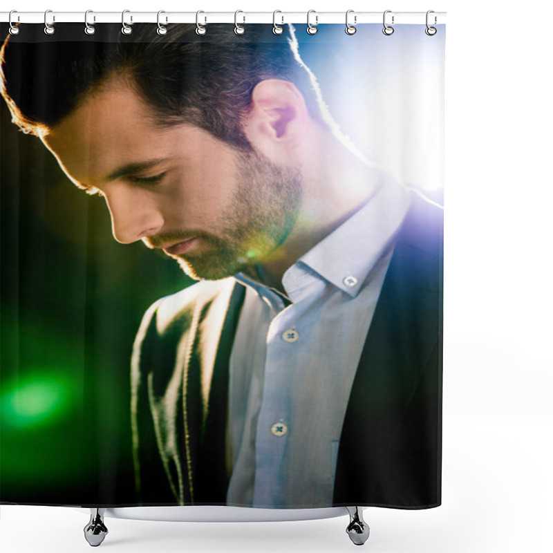 Personality  Handsome Bearded Man Shower Curtains