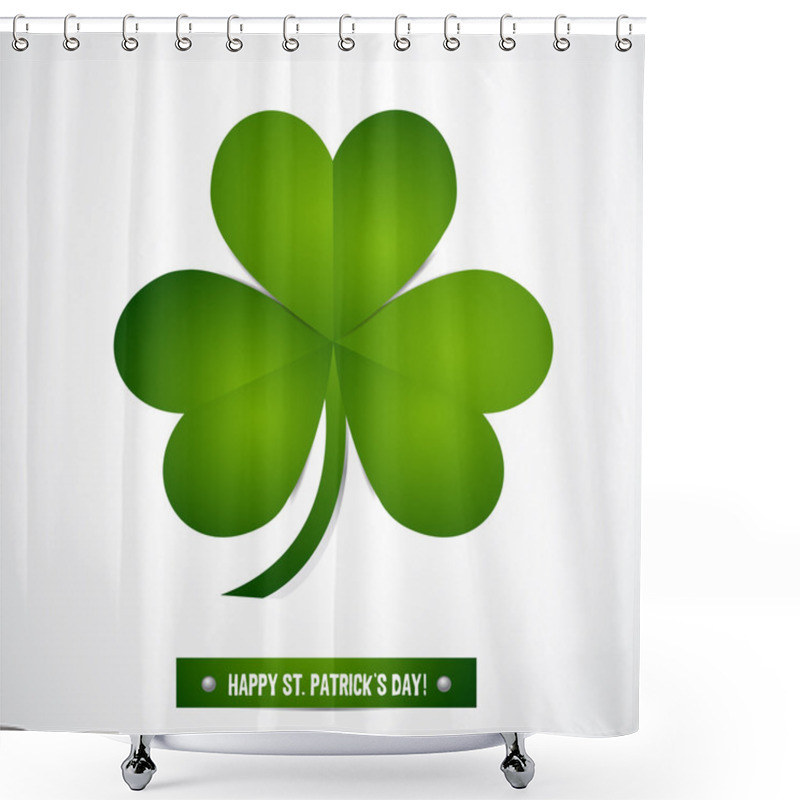 Personality  Shamrock Leaf Vector Shower Curtains