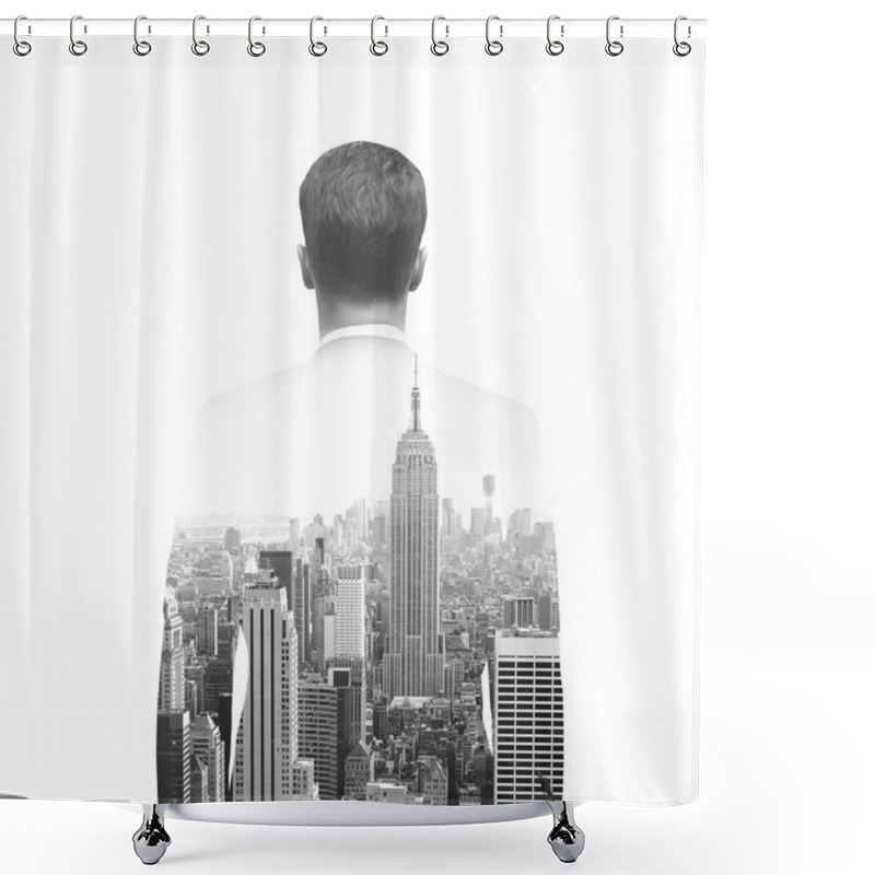 Personality  Businessman In Suit Shower Curtains