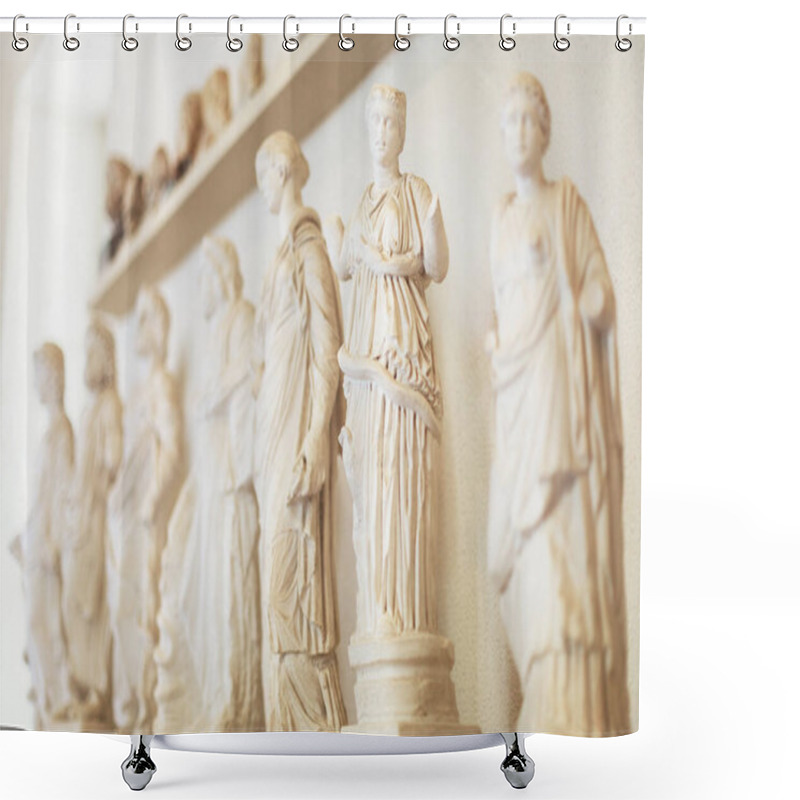 Personality  Female Statue Without Hands In The Archaeological Museum Of Epidaurus. Argolida Prefecture, Peloponnese, Greece. Shower Curtains