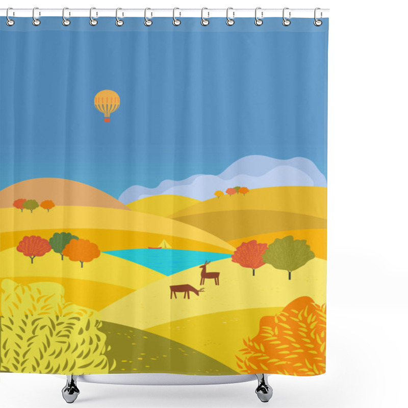 Personality  Green Landscape Concept Shower Curtains