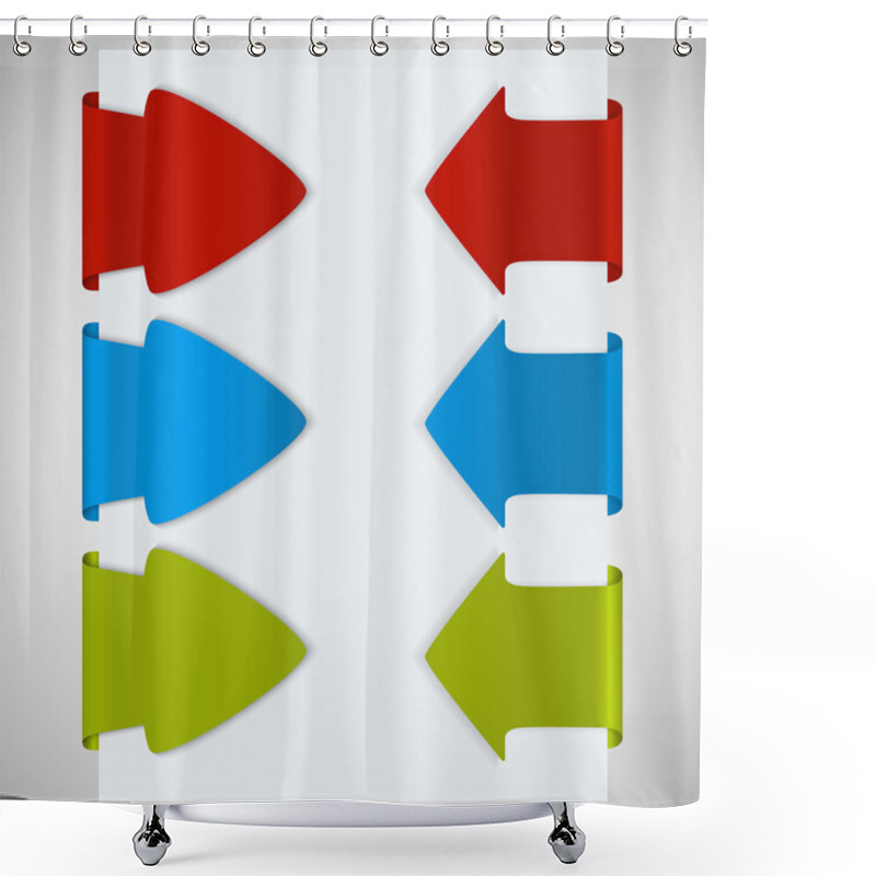 Personality  White Paper With Arrow. Vector Illustration. Shower Curtains