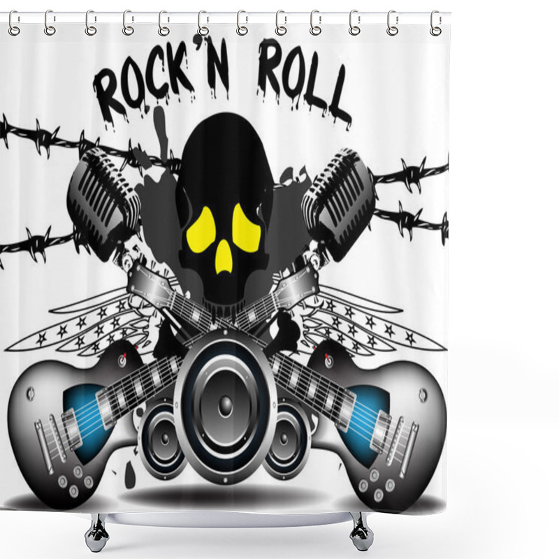 Personality  Rock'n Roll Shower Curtains