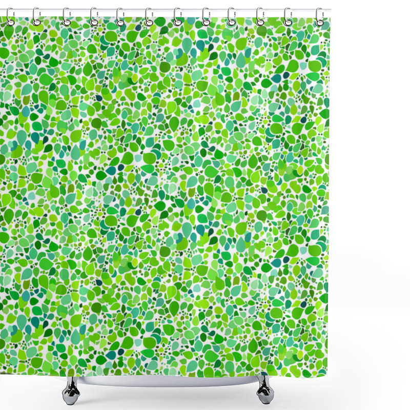 Personality  Ditsy Vector Pattern With Many Small Leaves Shower Curtains