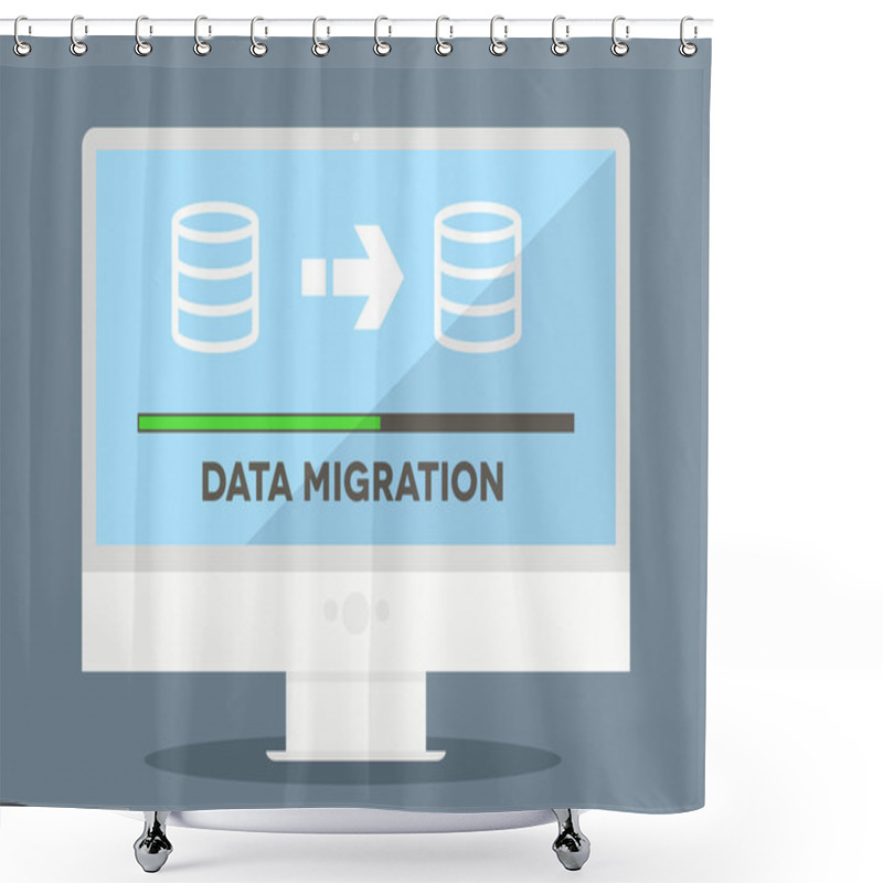 Personality  Pc Data Migration Shower Curtains