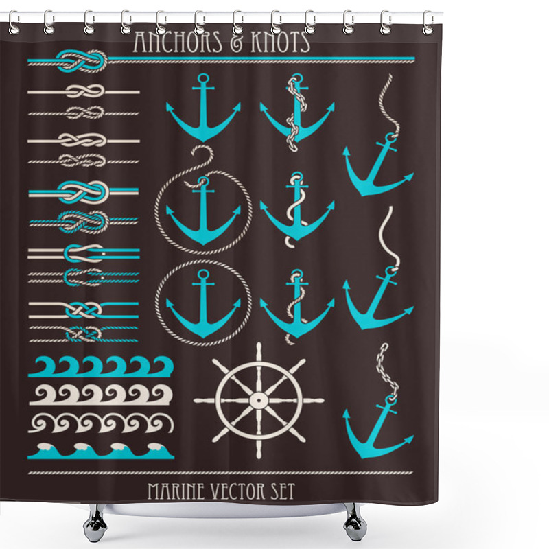 Personality  Anchors And Knots Shower Curtains