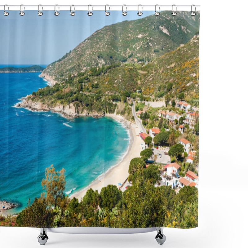 Personality  Cavoli Beach, Elba Island. Shower Curtains