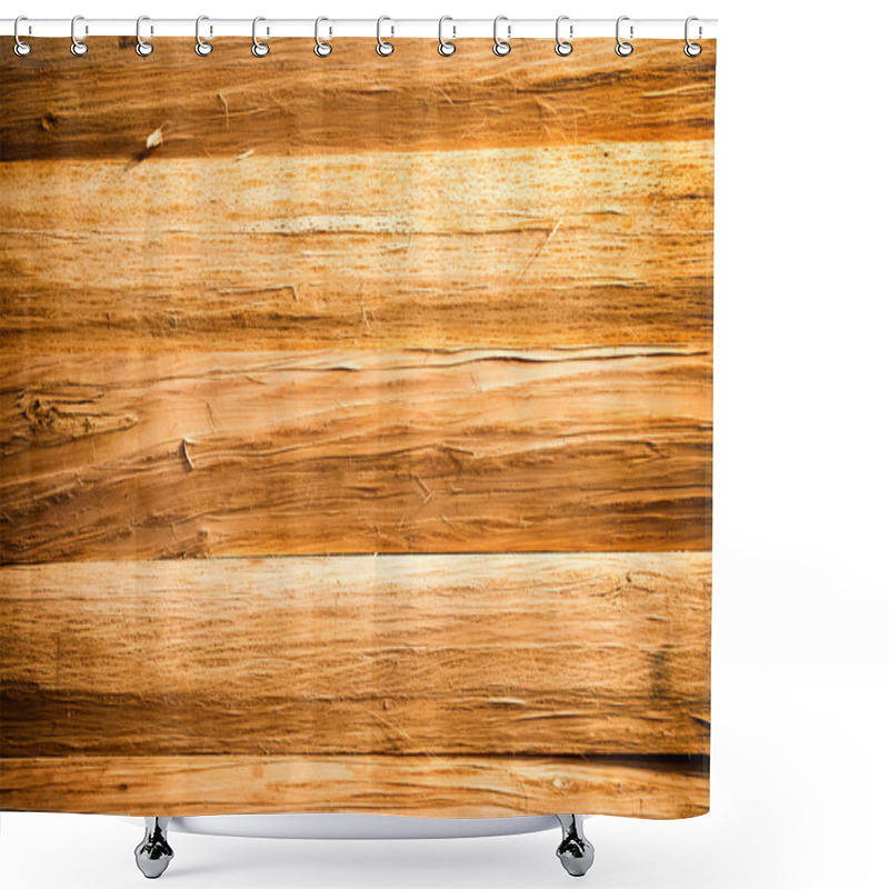 Personality  Natural Wooden Background Shower Curtains