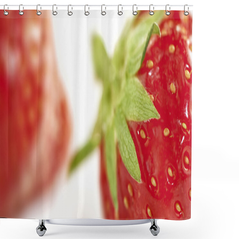 Personality  Strawberry Macro Shower Curtains