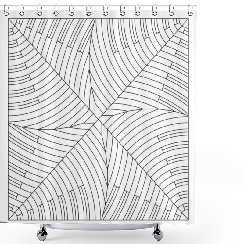 Personality  Tile Pattern Design. The Arrangement Of 4 Copies Of Intersecting And Overlapping Circles. Suitable For Texture, Surface Element And Coloring #300. EPS8. Shower Curtains