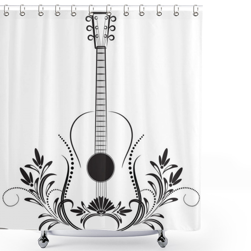 Personality  Guitar. Decorative Ornament. Shower Curtains