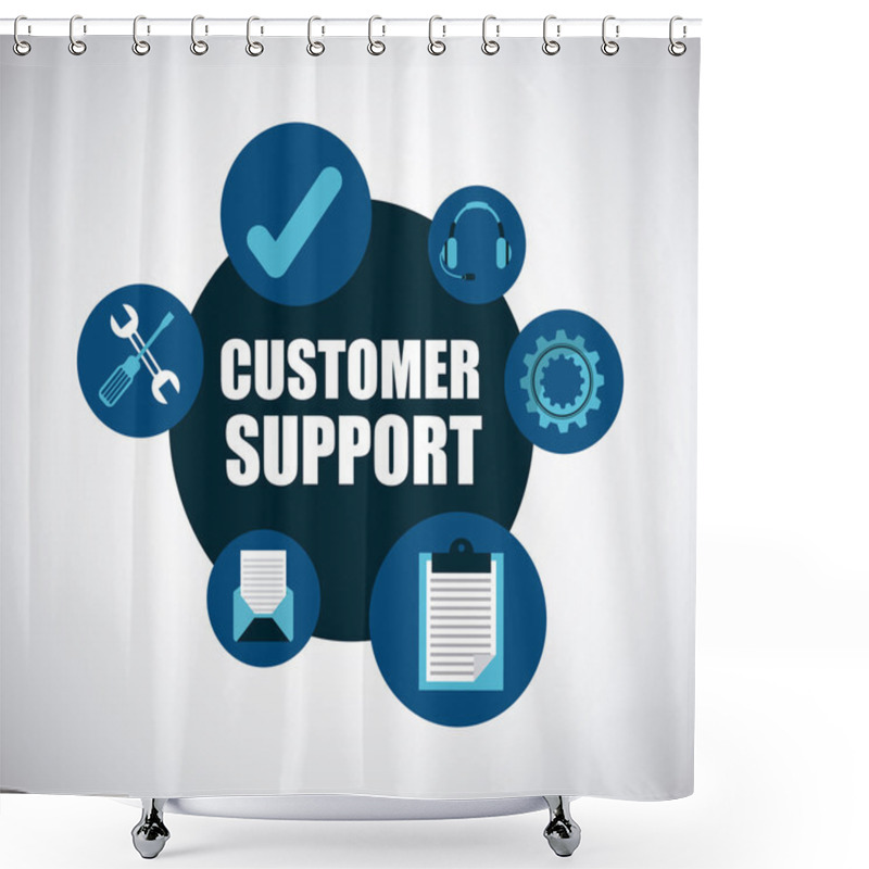 Personality  Customer Support Shower Curtains