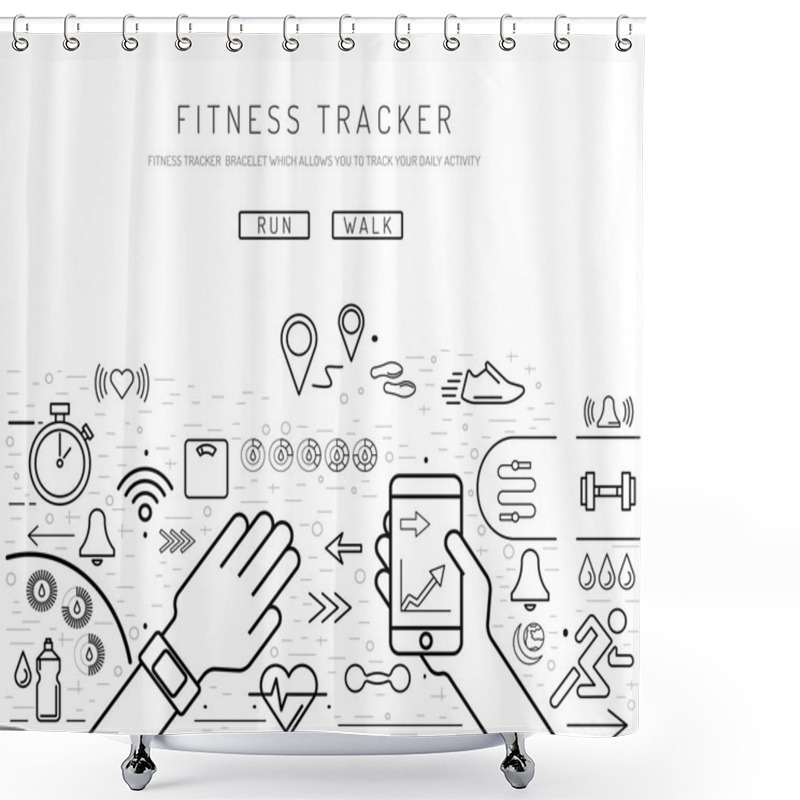 Personality  Fitness Tracker 11 Shower Curtains