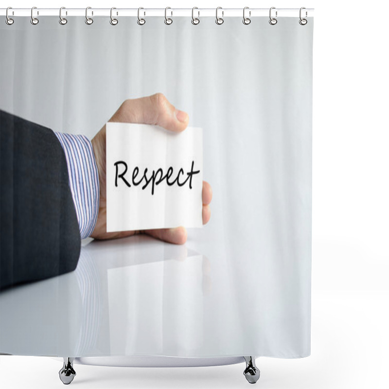 Personality  Respect Text Concept Shower Curtains