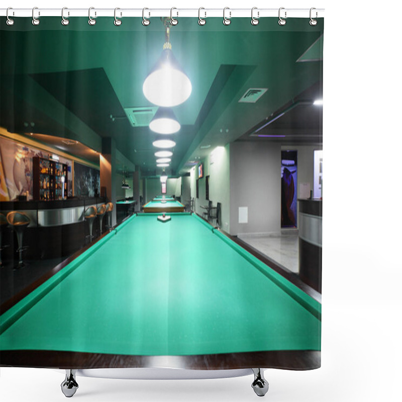 Personality  Interior Of Beautiful And Modern Billiard Shower Curtains