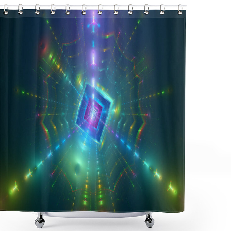 Personality  Digital World Shower Curtains