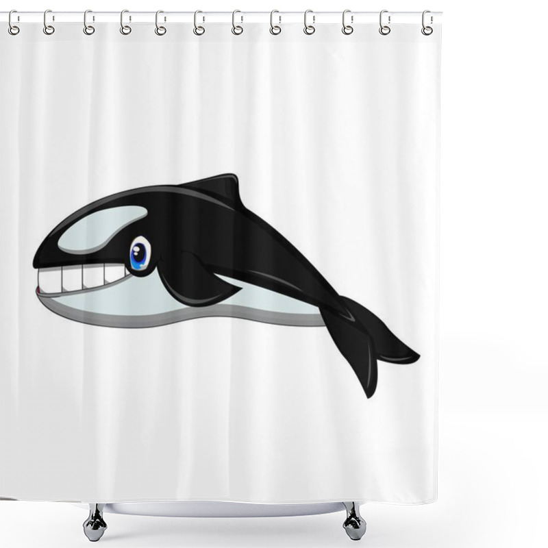 Personality  Cute Killer Whale Cartoon Shower Curtains