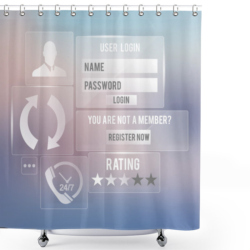 Personality  Sign In Form Template Shower Curtains