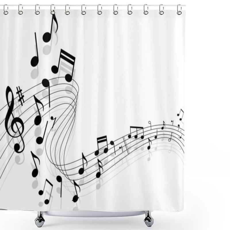 Personality  Music Background Shower Curtains