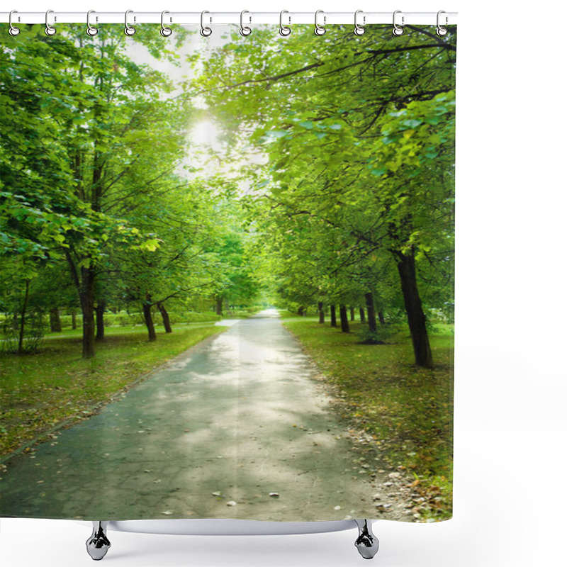 Personality  Green Avenue Shower Curtains