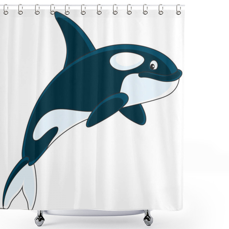 Personality  Killer Whale Wimming Shower Curtains