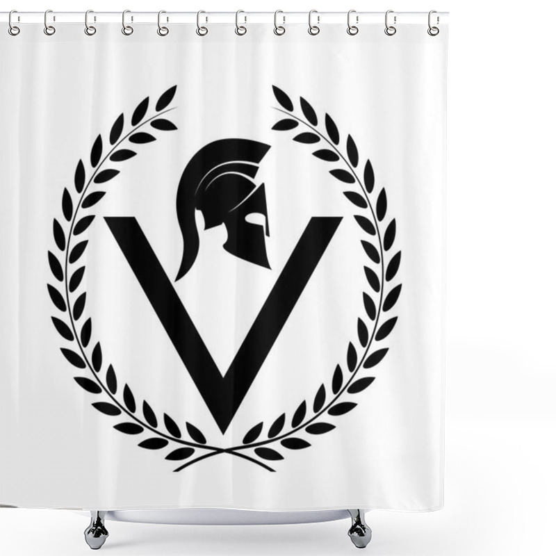 Personality  Spartan Helmet Icon Symbol Of A Warrior Shower Curtains