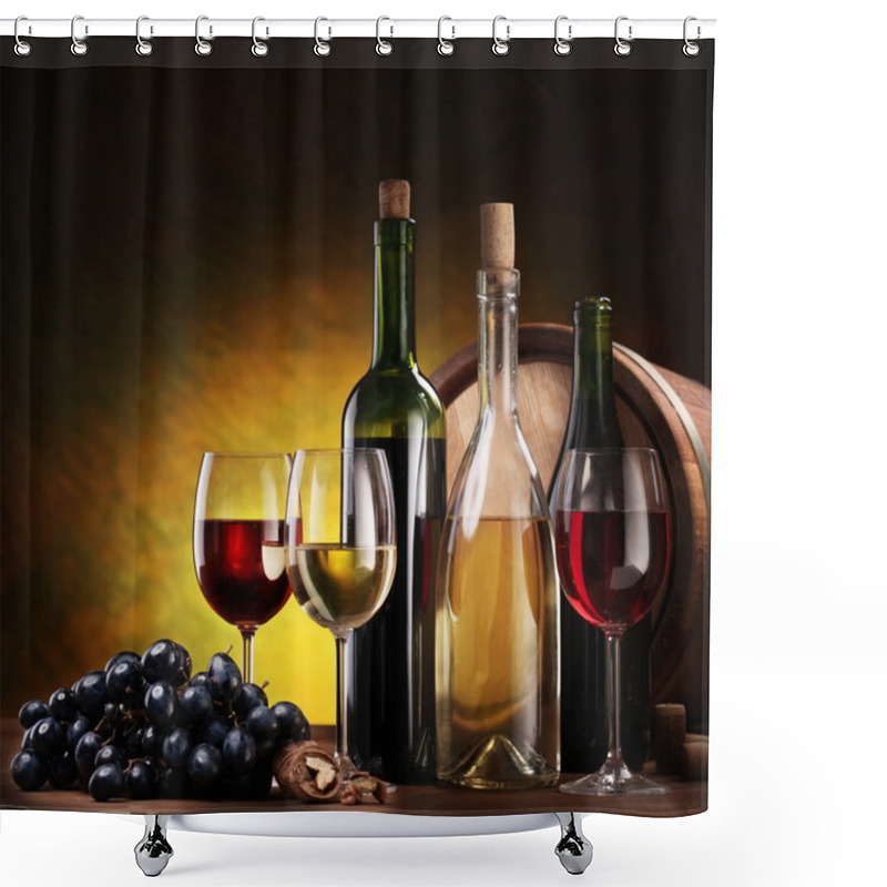 Personality  Still Life With Wine Bottles Shower Curtains