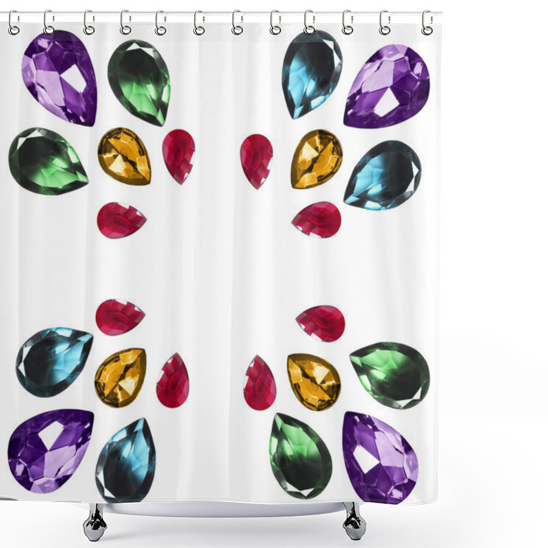 Personality  Gem Stones Isolated Shower Curtains