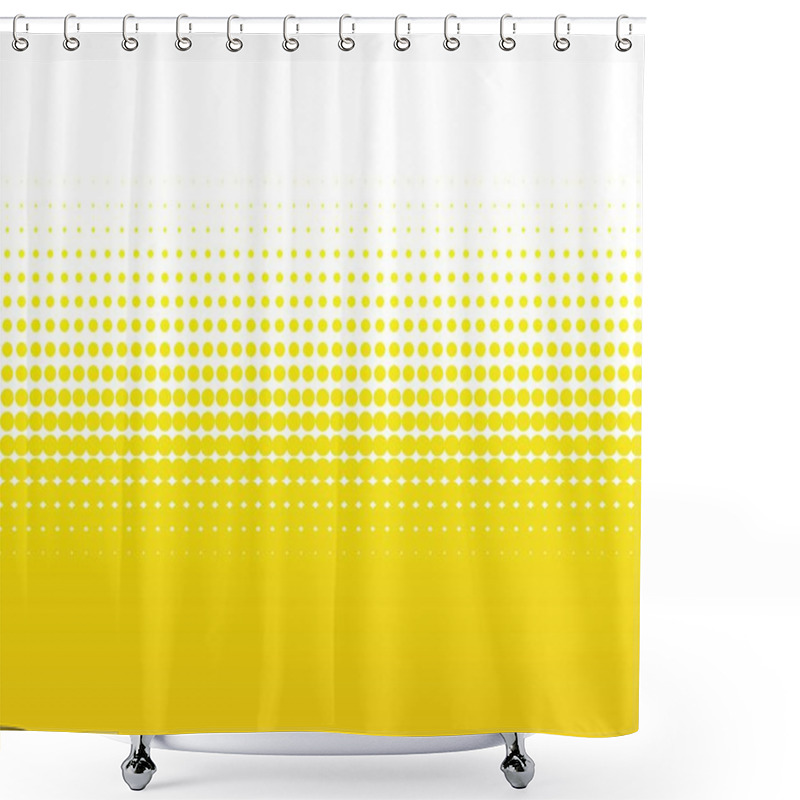 Personality  Background White And Orange With Transitions Made Of Dots Shower Curtains