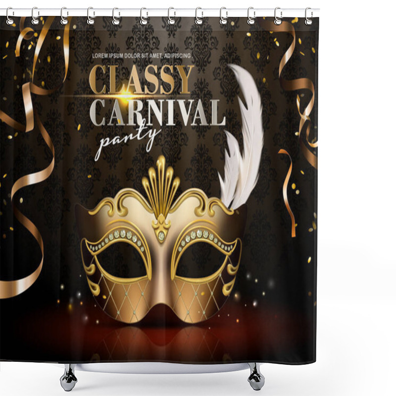 Personality  Classy Carnival Party Poster Shower Curtains