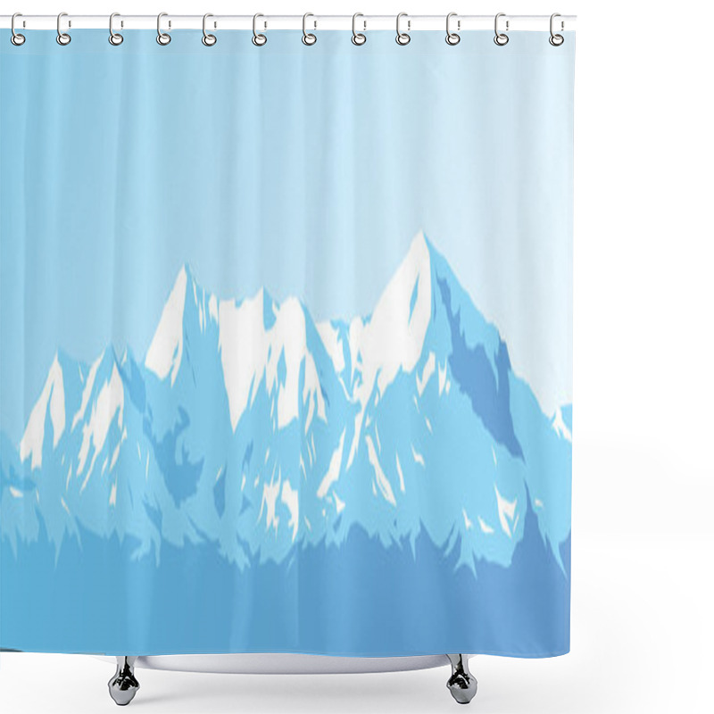 Personality  Blue Mountains Vector Shower Curtains