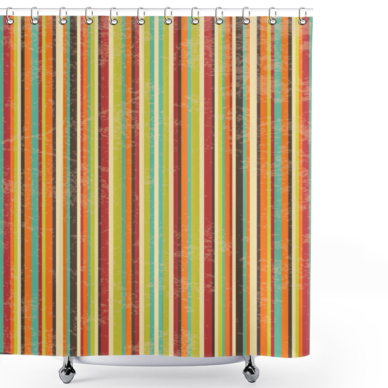 Personality  Seamless Geometric Striped Background Shower Curtains