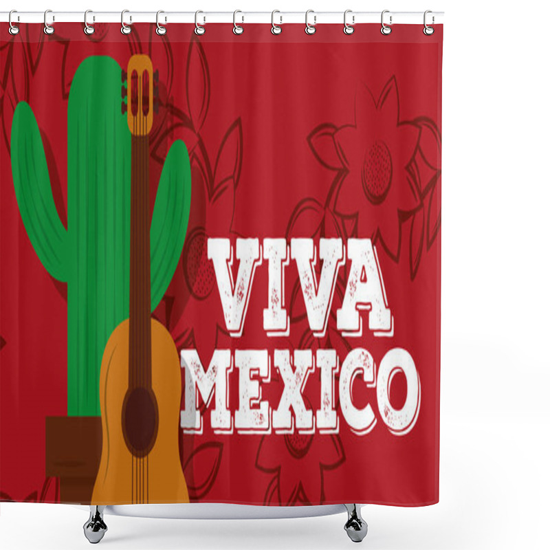 Personality  Viva Mexico Traditional Card Shower Curtains