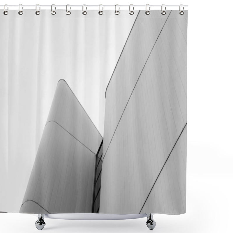 Personality  Abstract View Of A Sleek, Modern Architectural Structure In Monochrome Tones. Shower Curtains