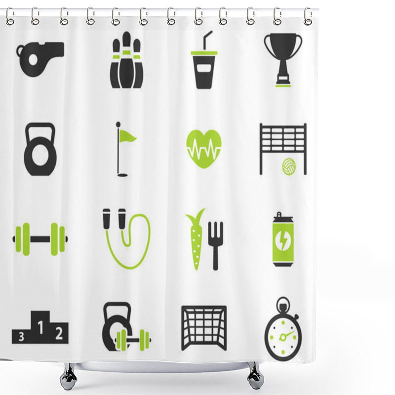 Personality  Sport Simply Icons Shower Curtains