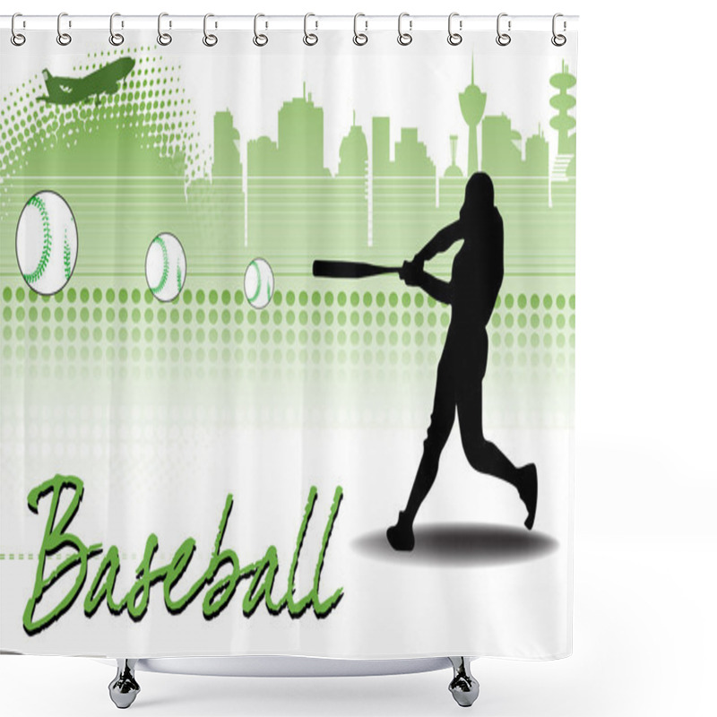 Personality  Baseball Shower Curtains