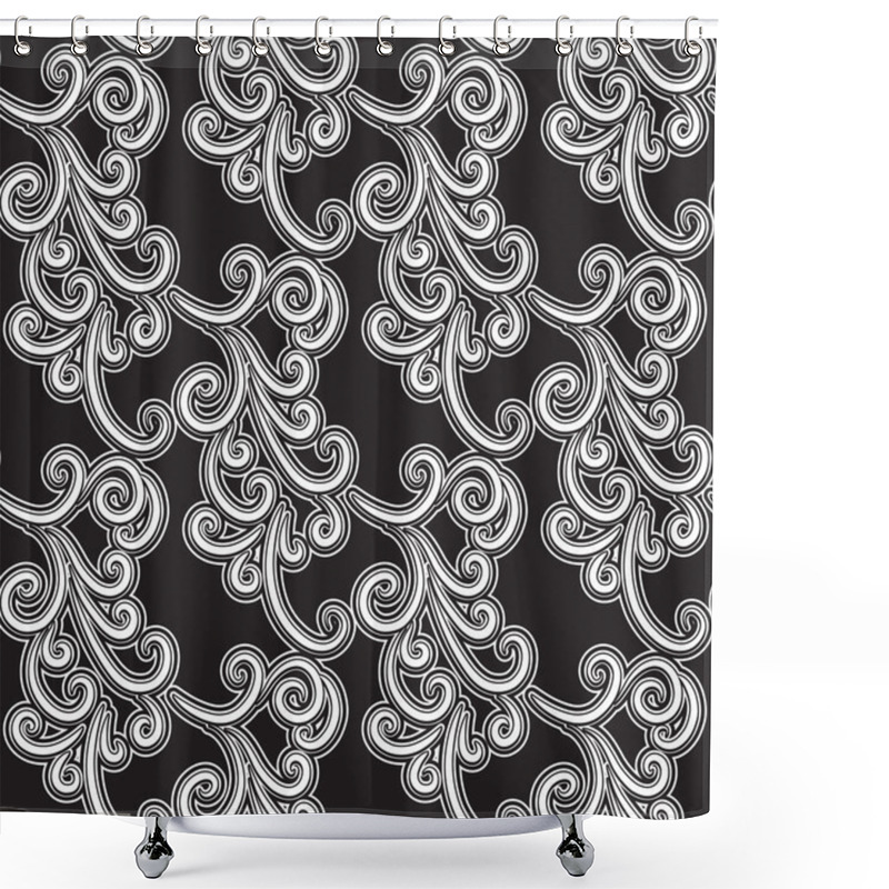 Personality  Floral Swirls Pattern Shower Curtains