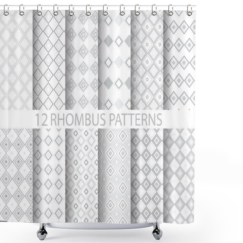 Personality  12 Rhombus Patterns Shower Curtains